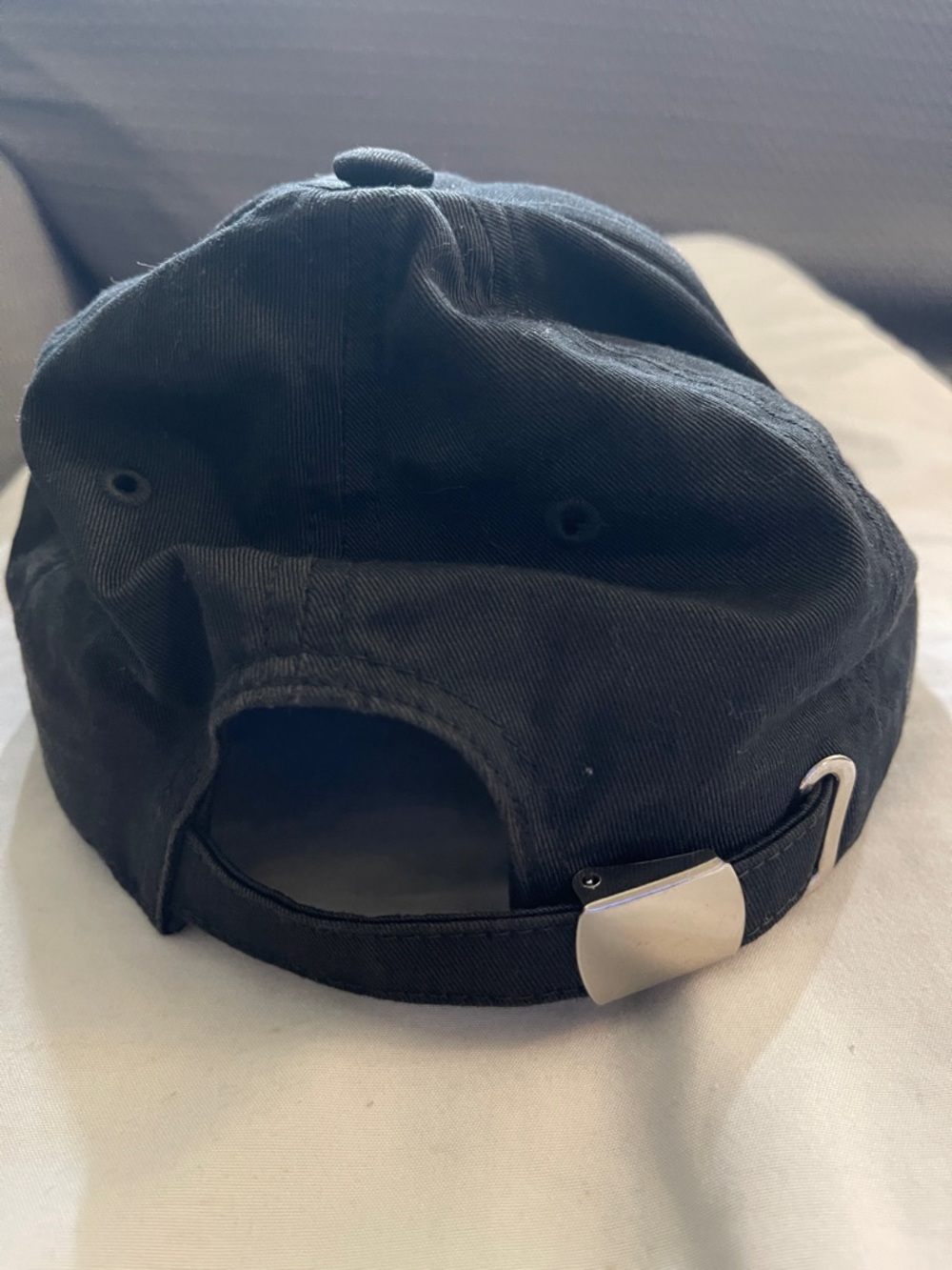 Balenciaga Black Baseball Cap with White Logo Embroidery - Picture 2 of 7